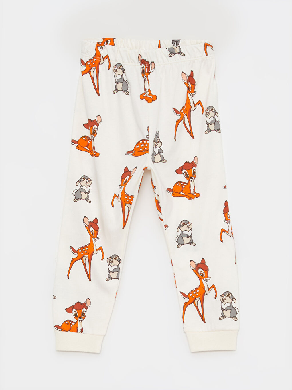 LCW baby Crew Neck Long Sleeved Bambi Printed Baby Girl 2-Pajama Set -S2JR37Z1-FSP