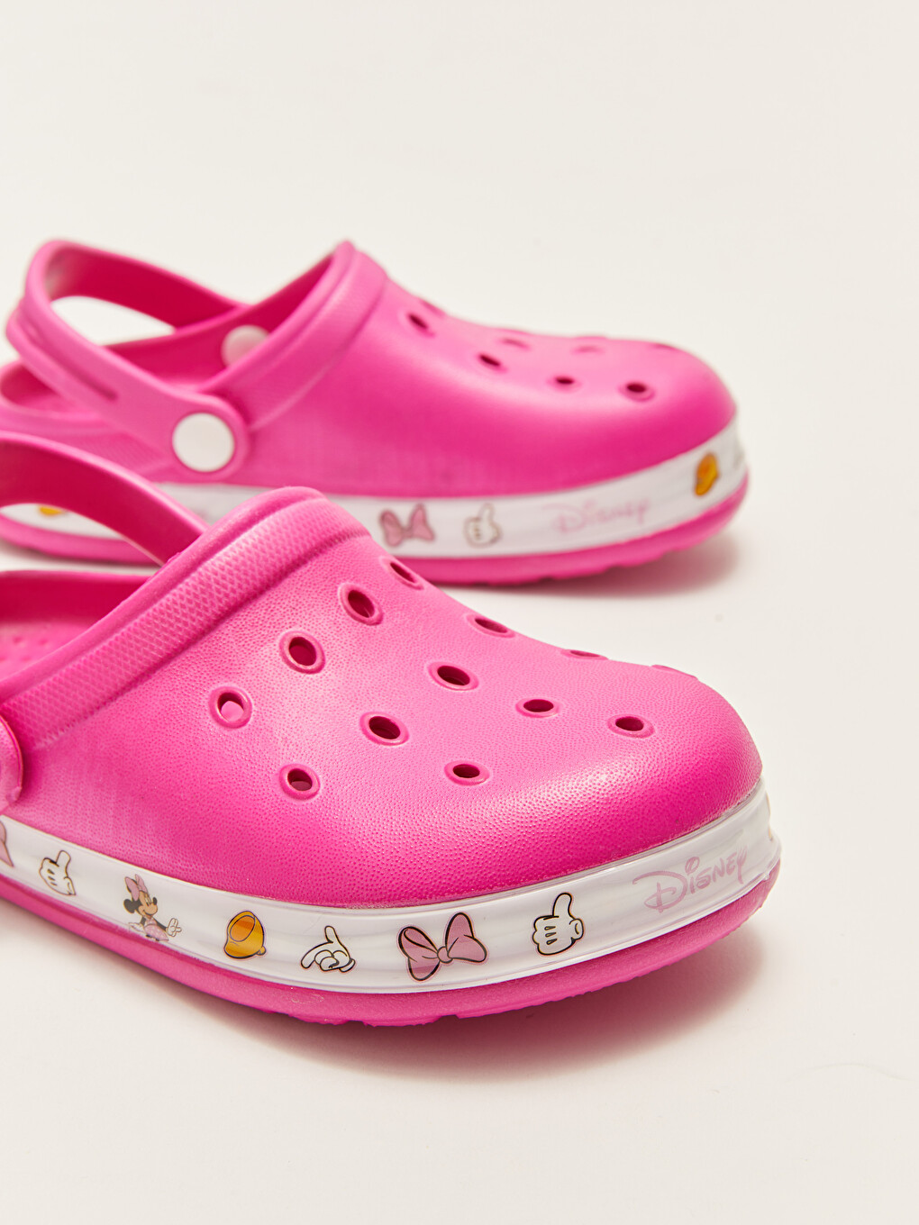 Pembe Minnie Mouse Lisanslı Işıklı Kız Çocuk Plaj Sandaleti-3