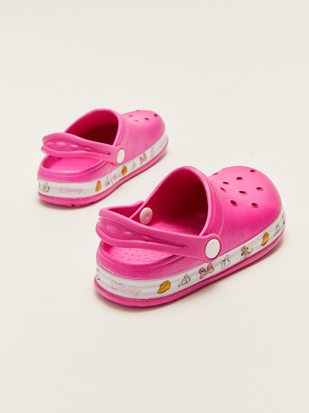Pembe Minnie Mouse Lisanslı Işıklı Kız Çocuk Plaj Sandaleti-5