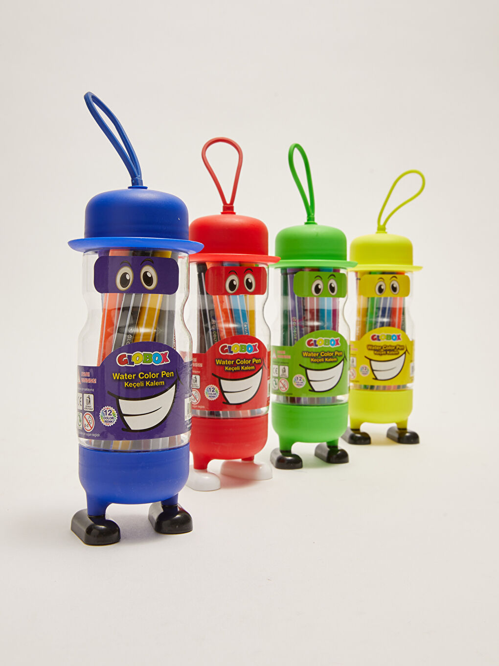 Globox 12 Color Felt Pen İn Figured Box-1