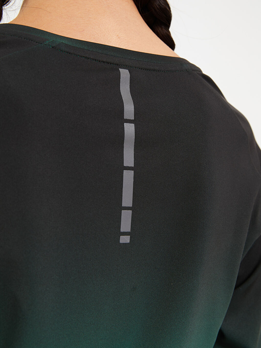 Кроп с круглым вырезом, цветовой блок, с длинным рукавом для женщин-5