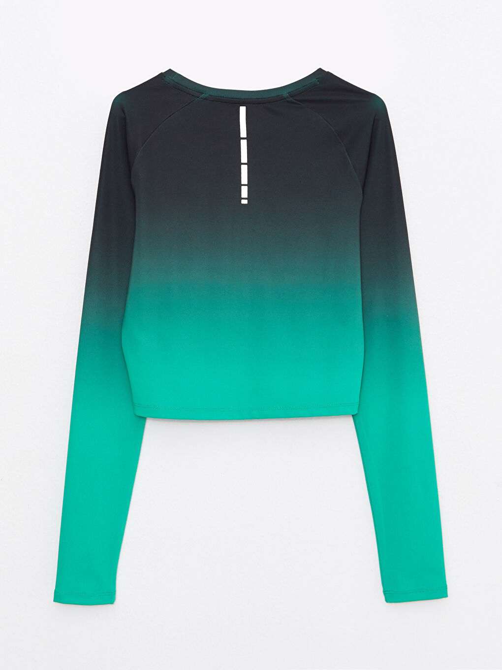 Кроп с круглым вырезом, цветовой блок, с длинным рукавом для женщин-8