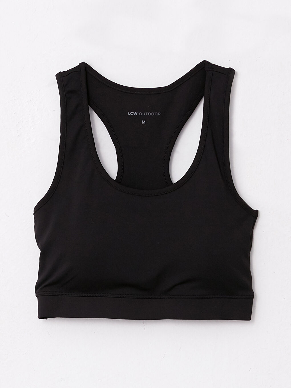 Siyah U Yaka Baskılı Kadın Outdoor Büstiyer-5