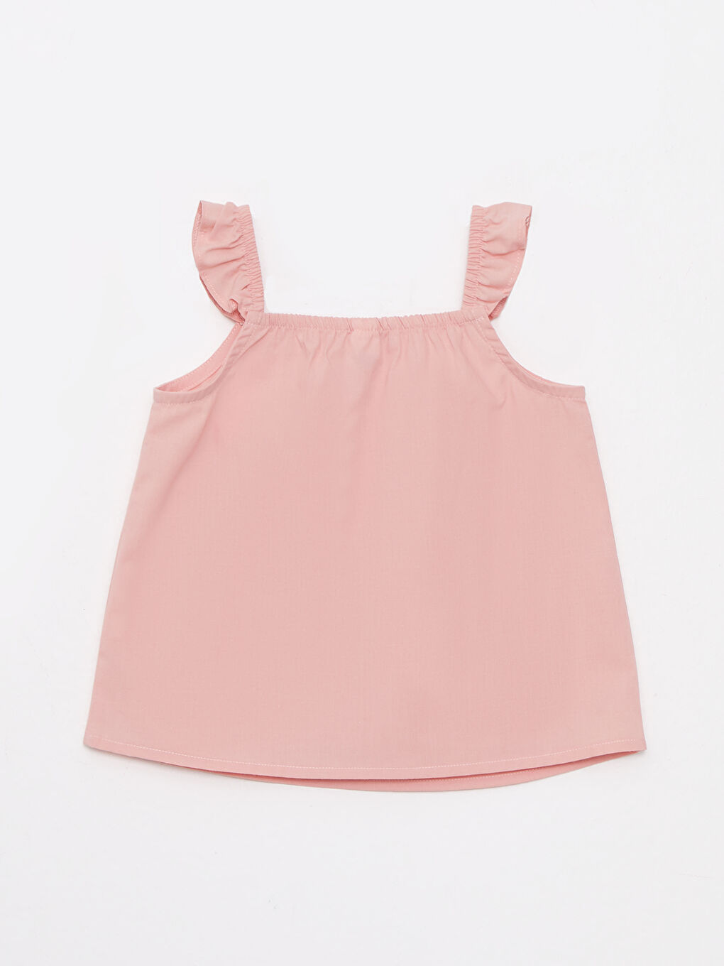 Square Neck Strap Cotton Baby Girl Blouse-1