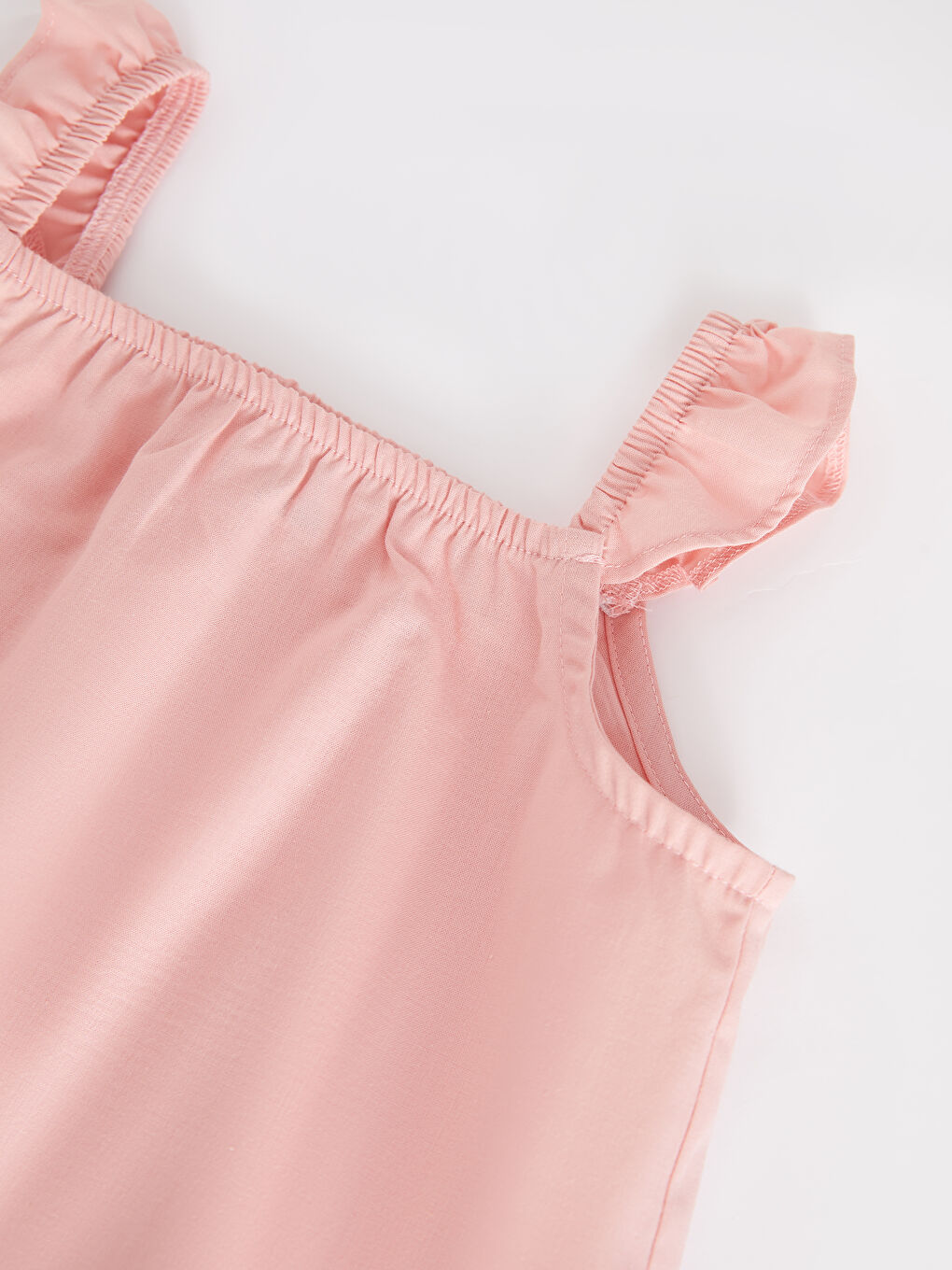 Square Neck Strap Cotton Baby Girl Blouse-2