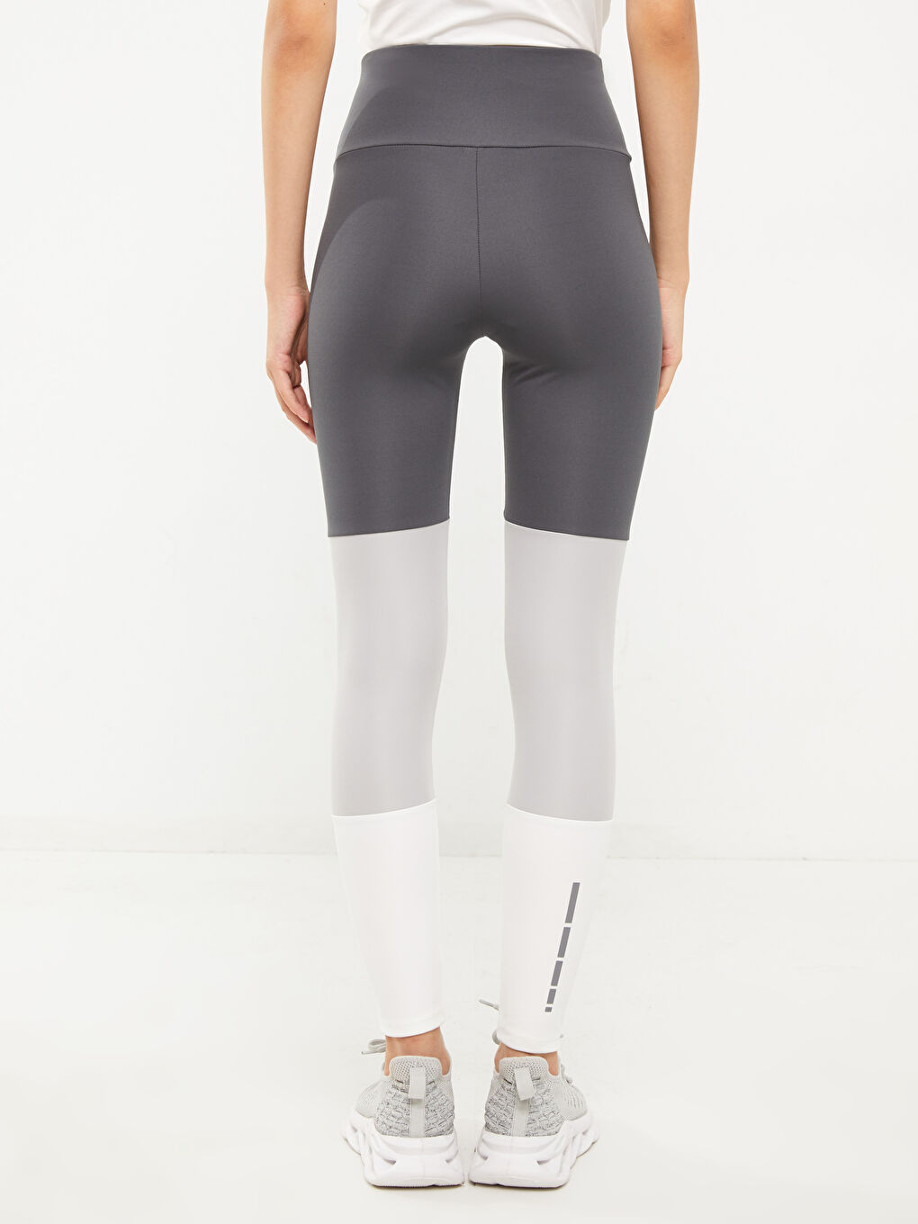 LCW OUTDOOR Gri Beli Lastikli Renk Bloklu Kadın Outdoor Tayt - 4