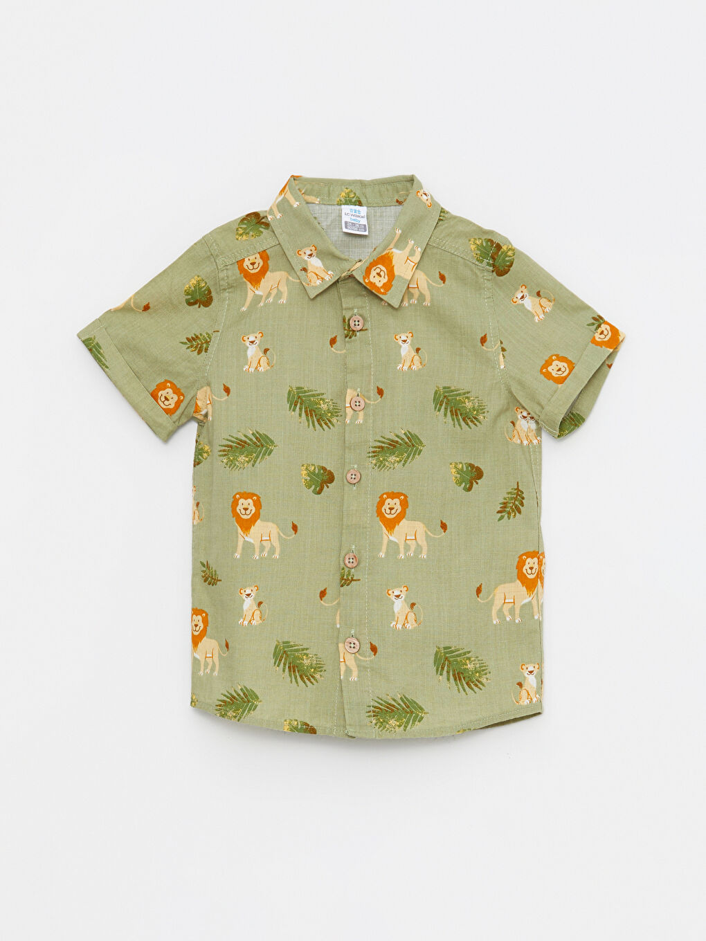 Short Sleeve Printed Baby Boy Shirt and Shorts 2-Piece Set-1