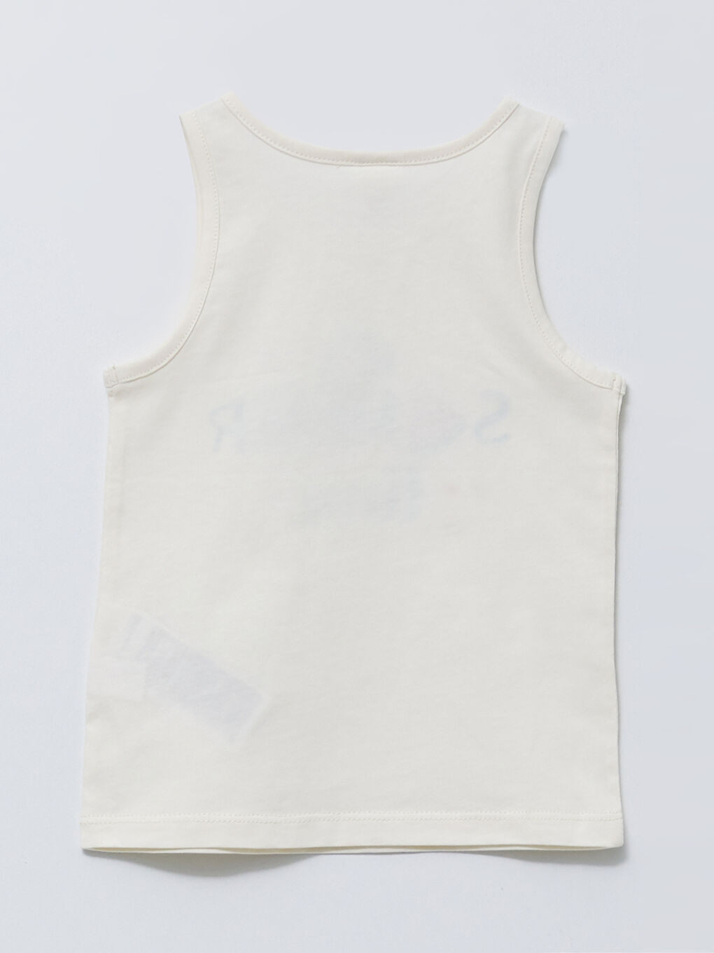 Ekru Bisiklet Yaka Baskılı Kız Bebek Atlet 2'li-4