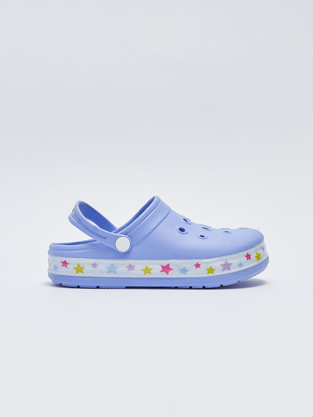 Lila Baskılı Toka Detaylı Kız Çocuk Plaj Sandaleti-1