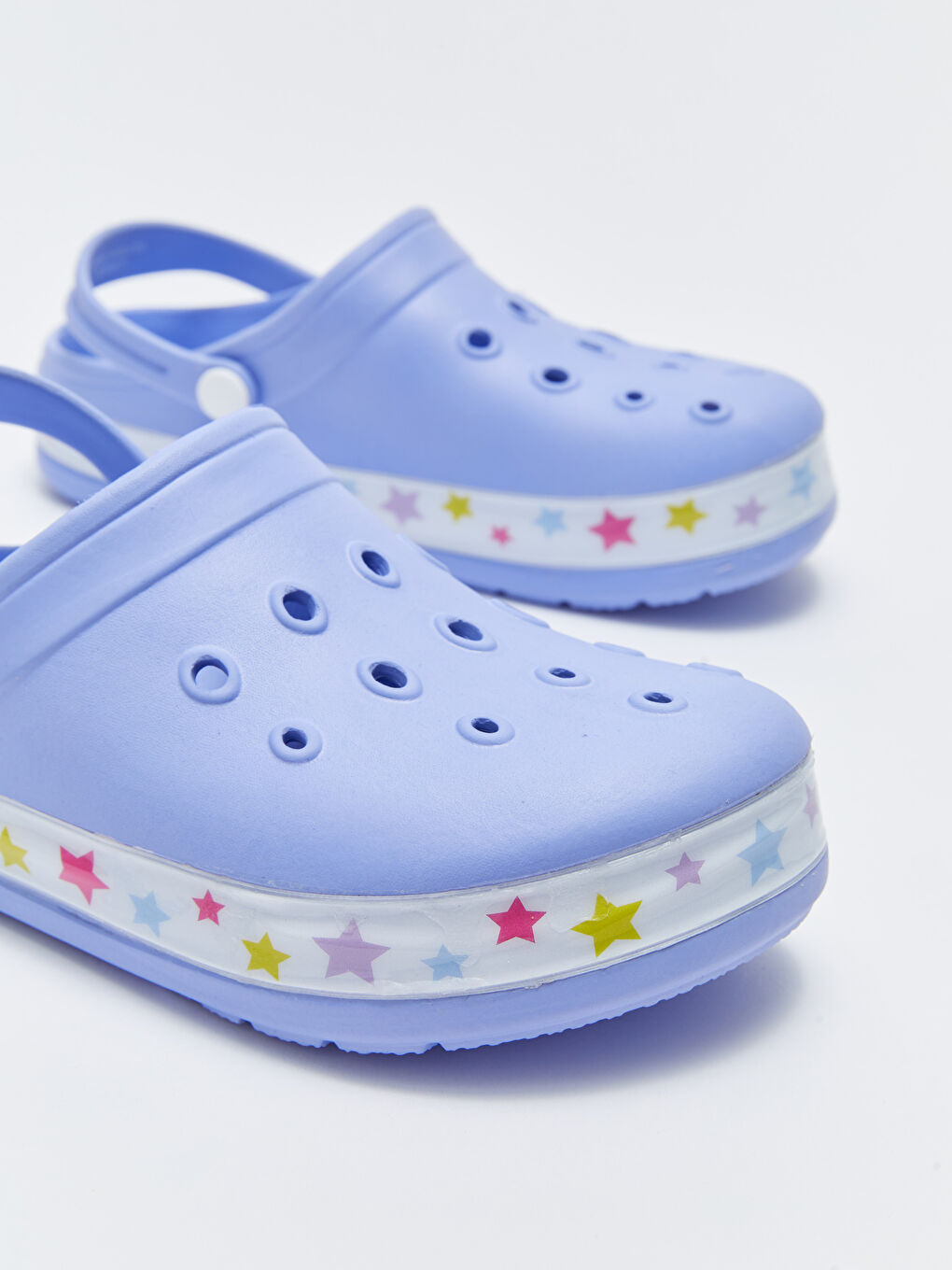 Lila Baskılı Toka Detaylı Kız Çocuk Plaj Sandaleti-2