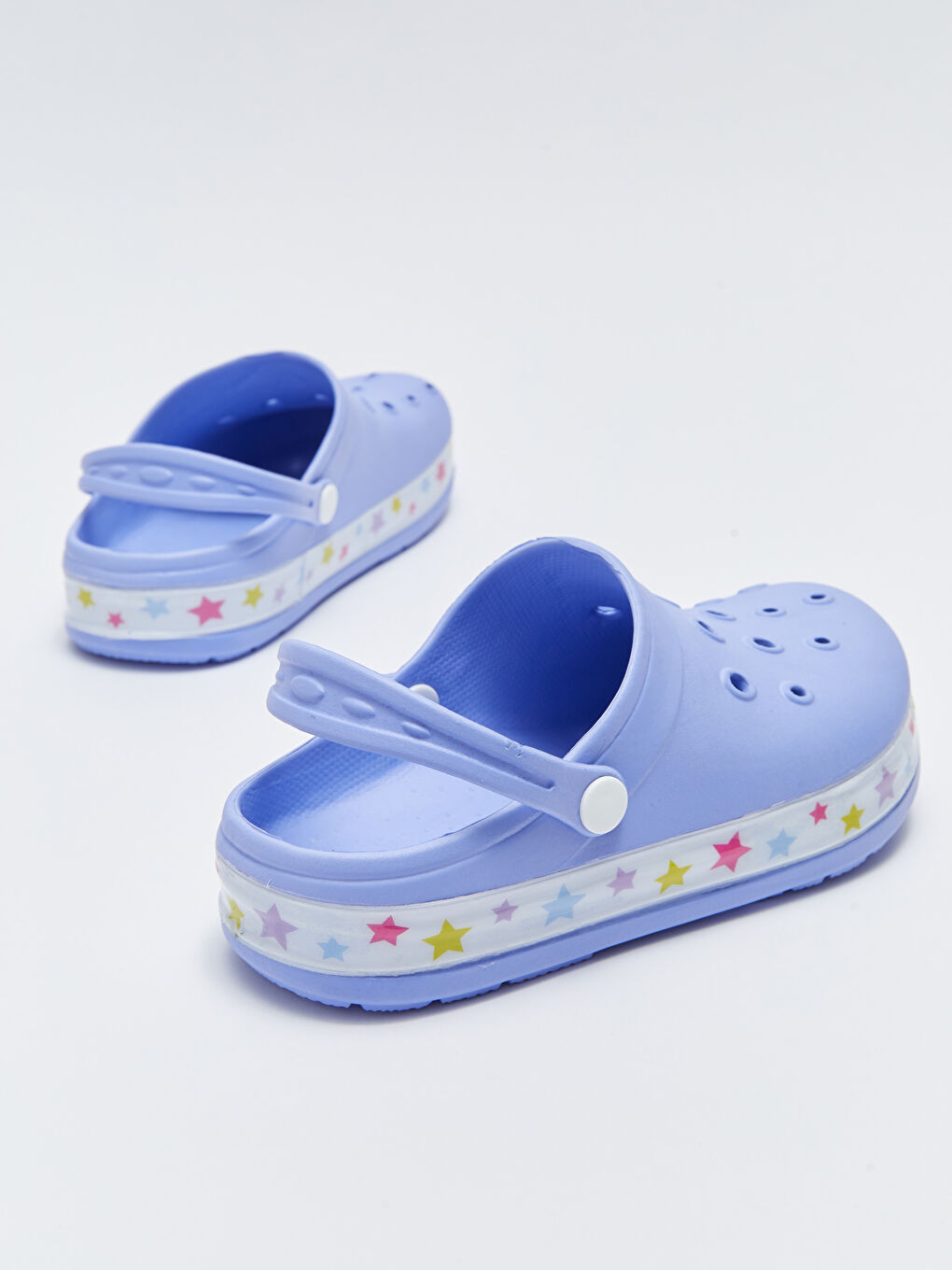 Lila Baskılı Toka Detaylı Kız Çocuk Plaj Sandaleti-4