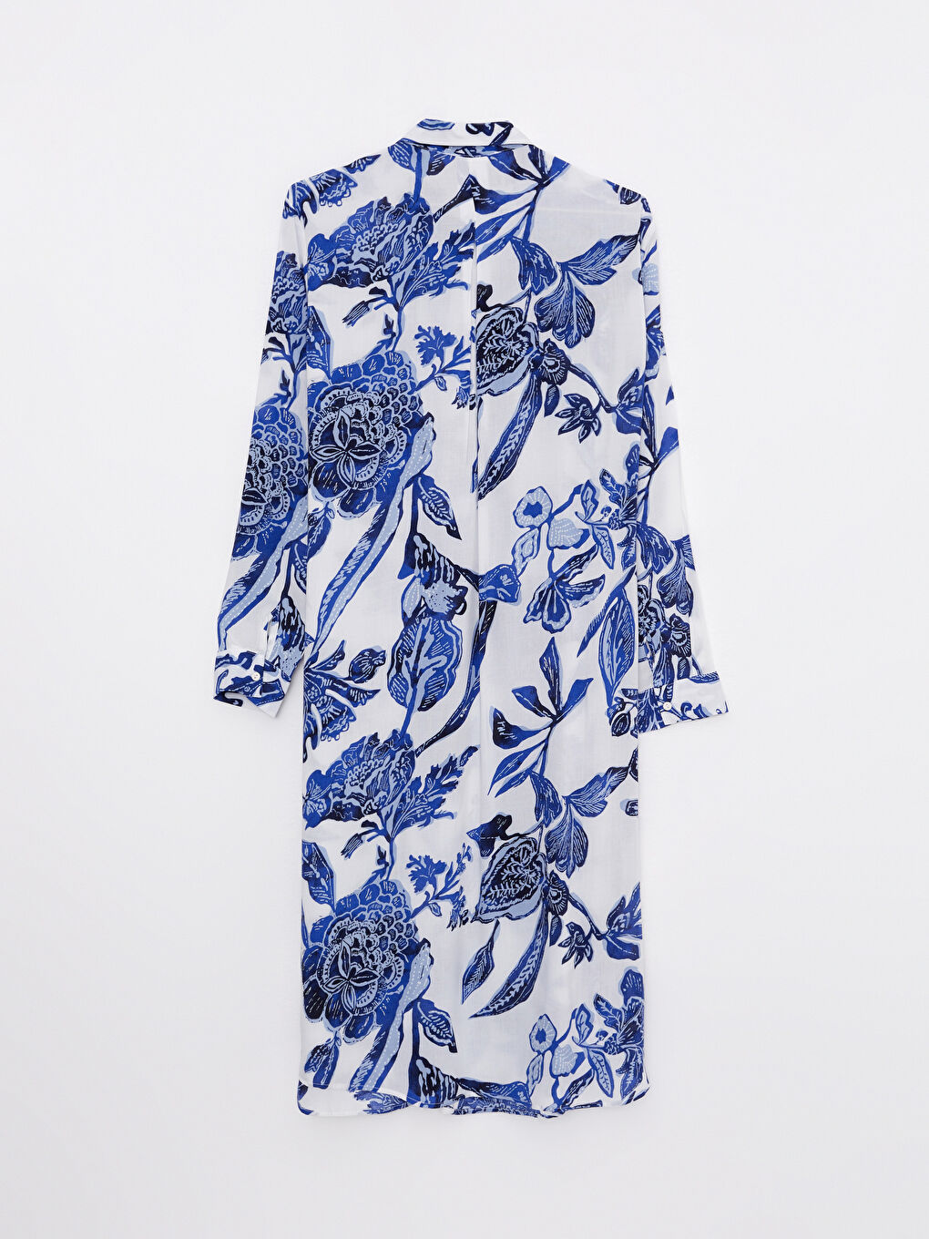 Tunique Chemise en Viscose à Manches Longues Imprimée pour Femmes-7