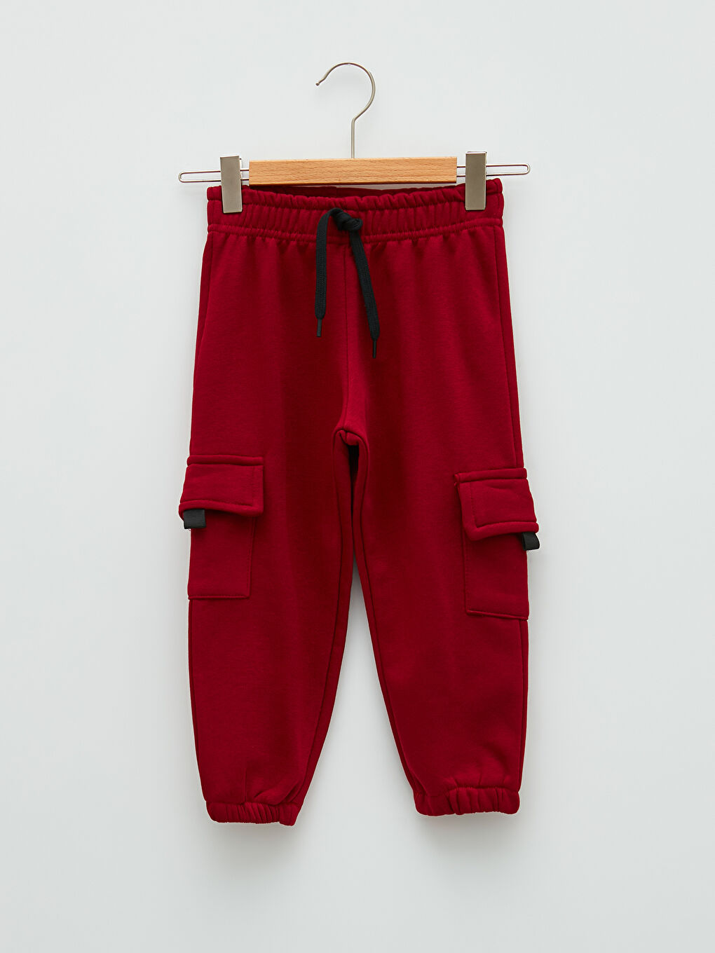 Bordo Beli Lastikli Basic Erkek Çocuk Jogger Eşofman Altı