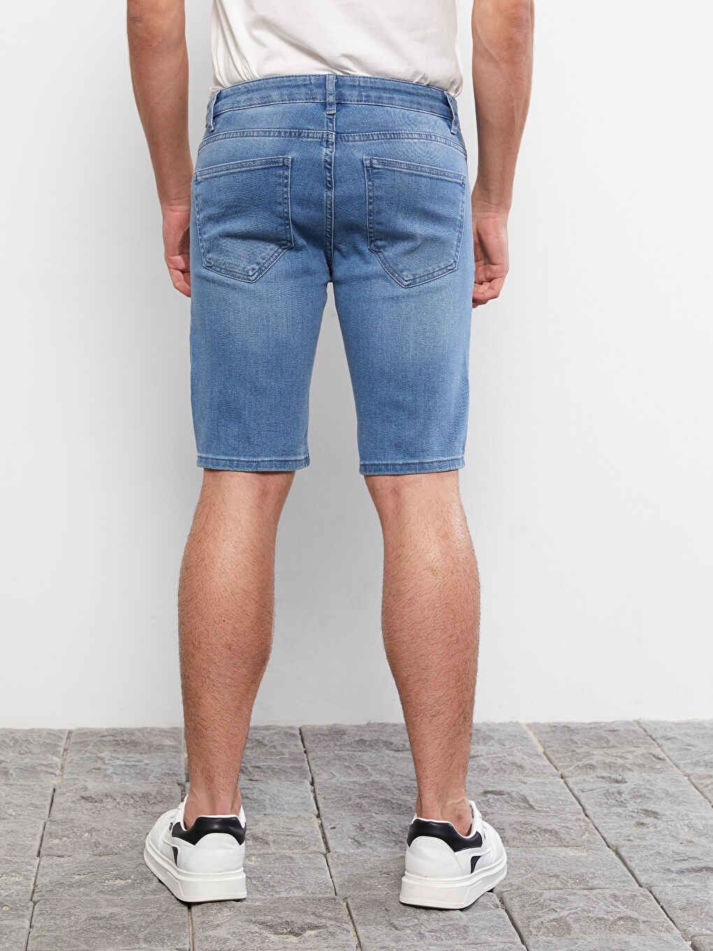 Skinny Fit Men's Denim Shorts-4
