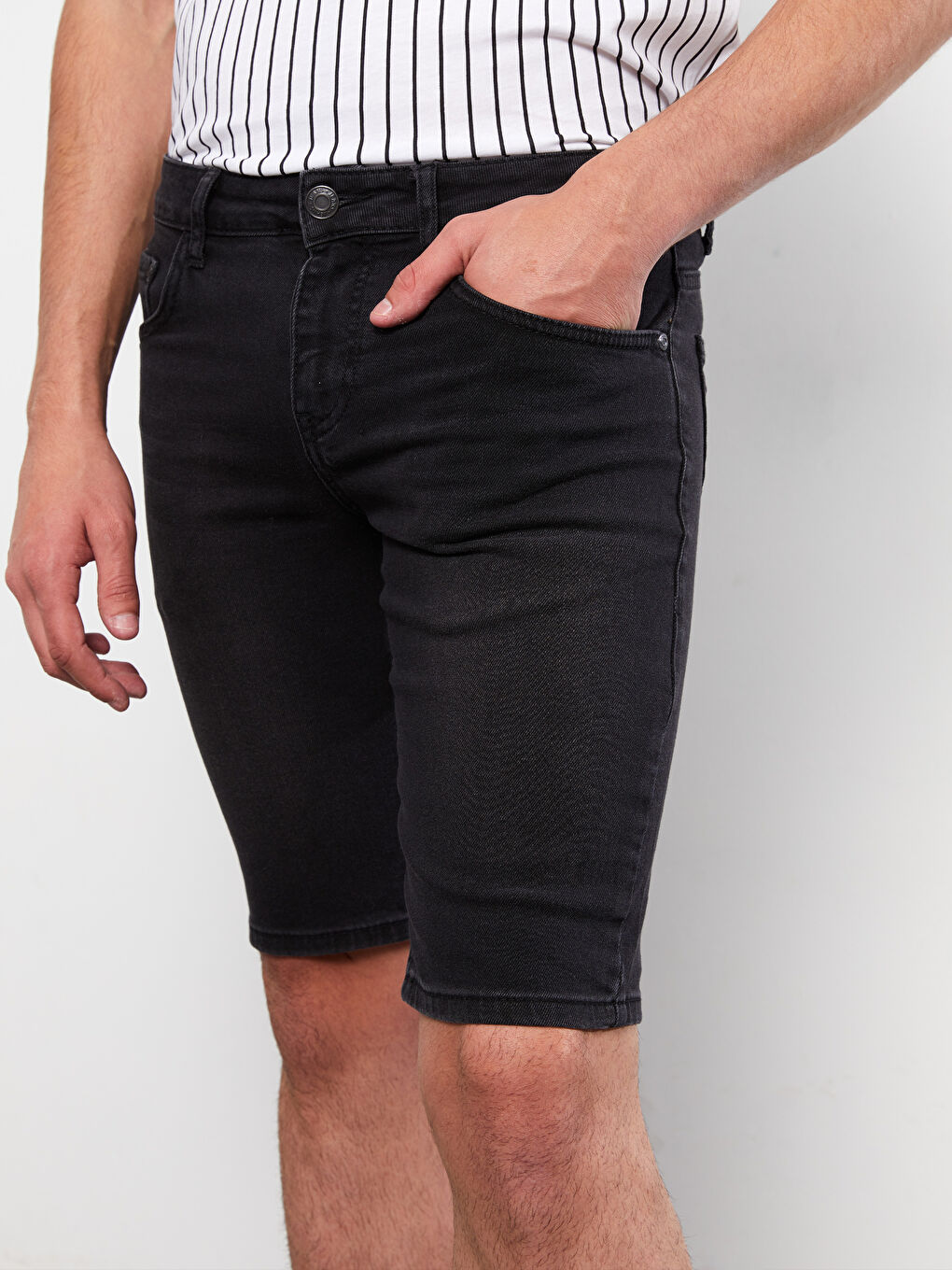 Джинсовые Шорты Скинни для Мужчин-2