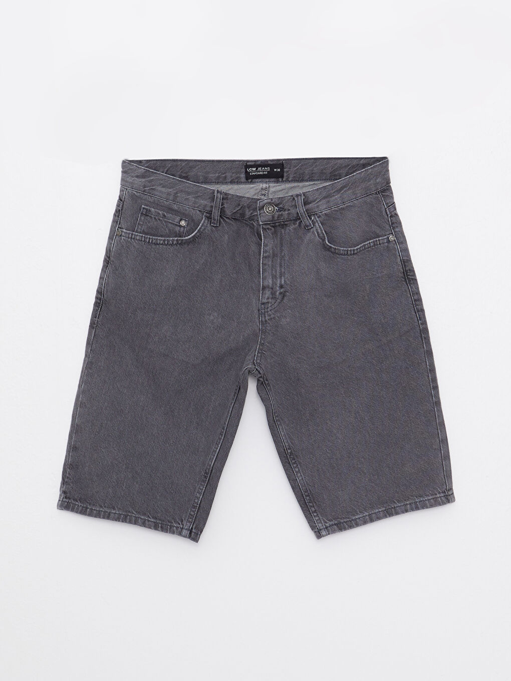 LCW Jeans Gri Standart Kalıp Erkek Jean Şort - 5
