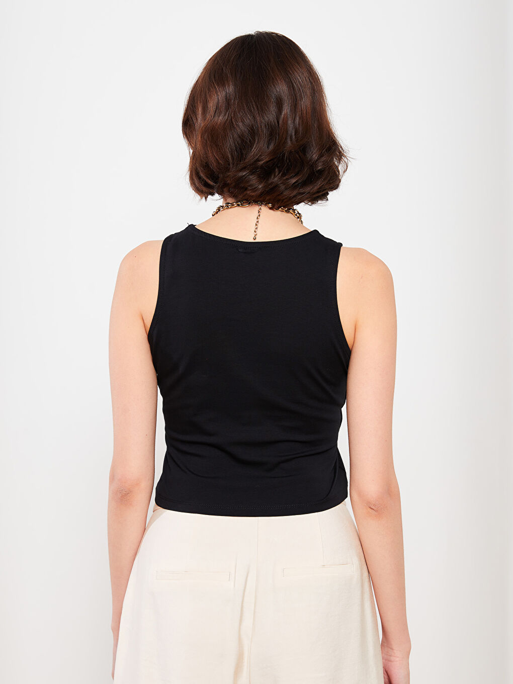 Žena CRNA Majica bez rukava-4