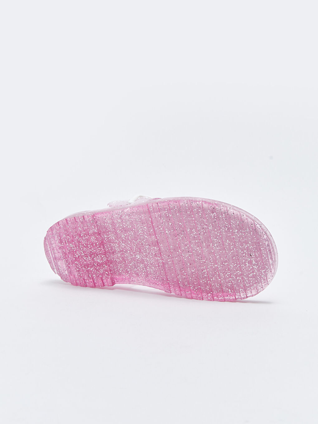Pembe Şeffaf Bantlı Toka Detaylı Kız Çocuk Sandalet-3