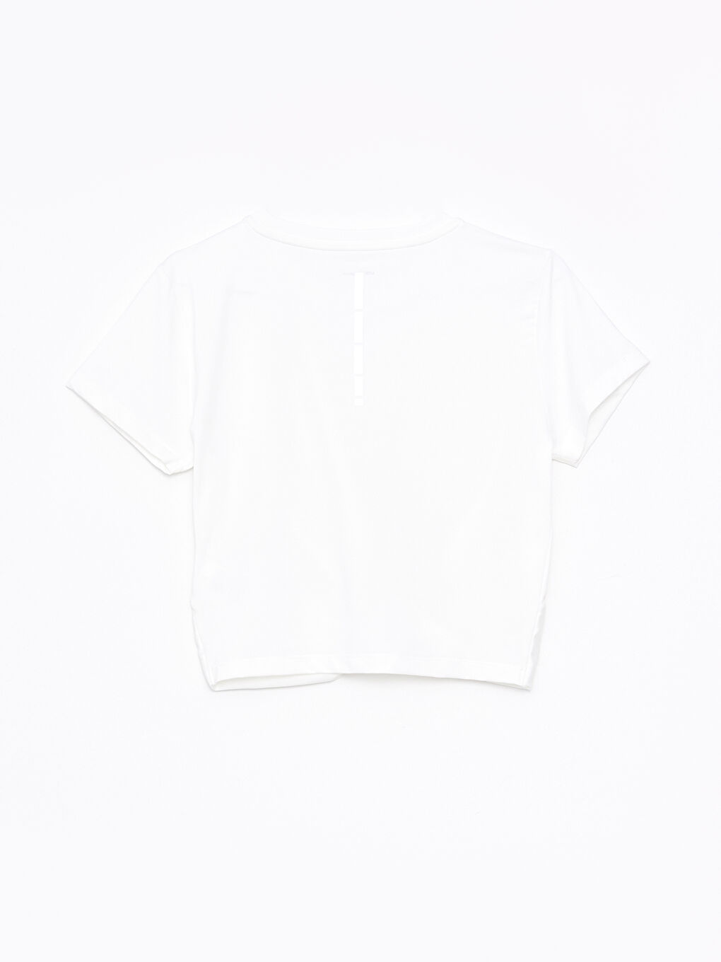 تيشيرت خارجي قصير كم مطبوع بياقة دائرية للسيدات-6