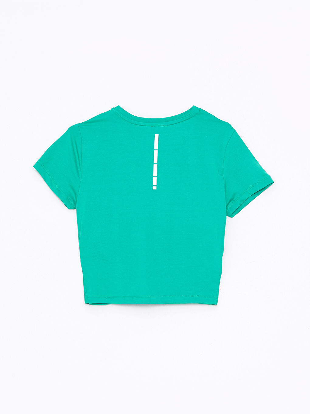 تيشيرت خارجي قصير كم مطبوع بياقة دائرية للسيدات-6