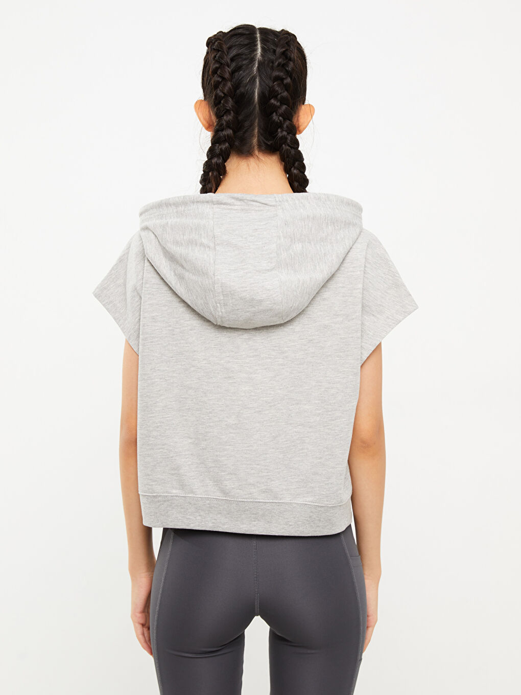 LCW OUTDOOR Baskılı Kısa Kollu Kadın Outdoor Hoodie -S2JV45Z8-LAL