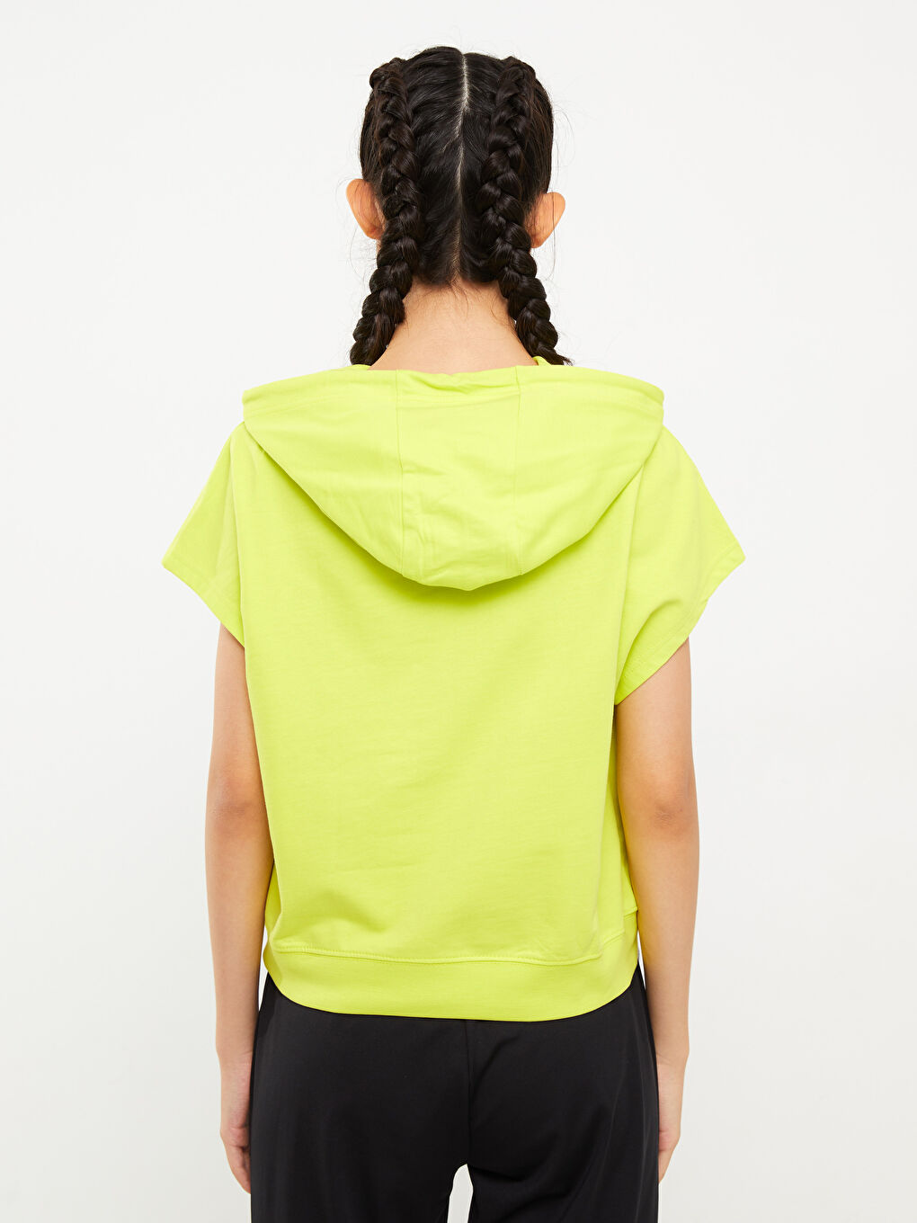 هودي خارجي مطبوع كم قصير للسيدات-3