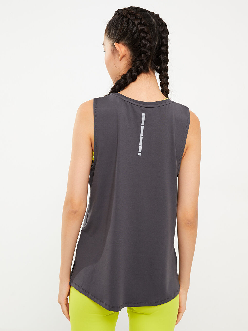 LCW OUTDOOR Gri Bisiklet Yaka Baskılı Kadın Outdoor Atlet - 4
