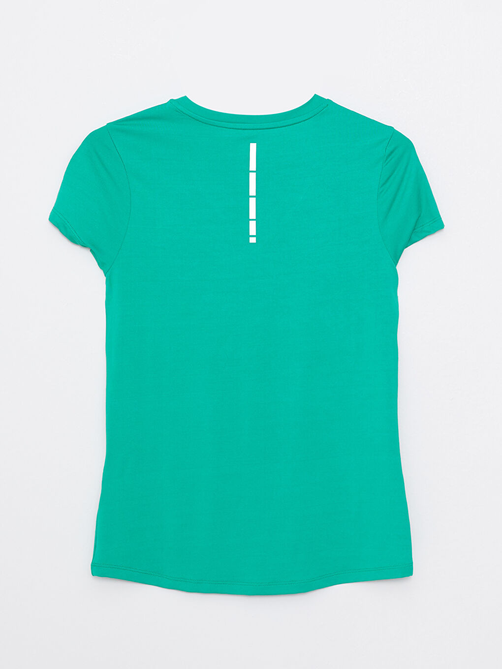 Yeşil V Yaka Baskılı Kısa Kollu Kadın Outdoor Tişört-5