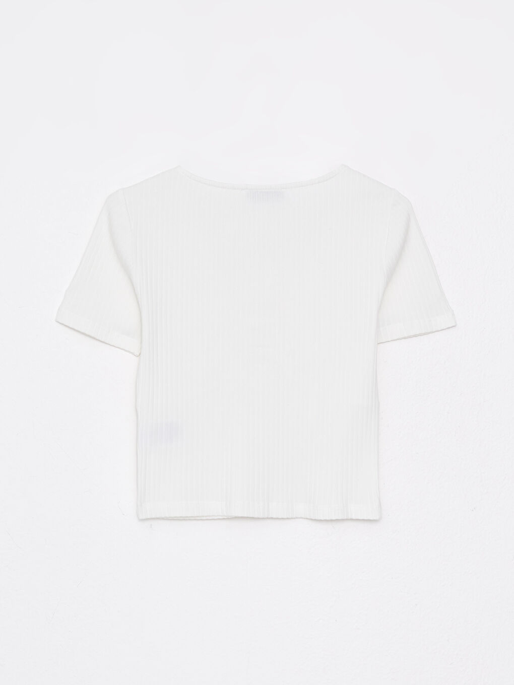 V-Neck Plain Short Sleeve Women's T-Shirt-6