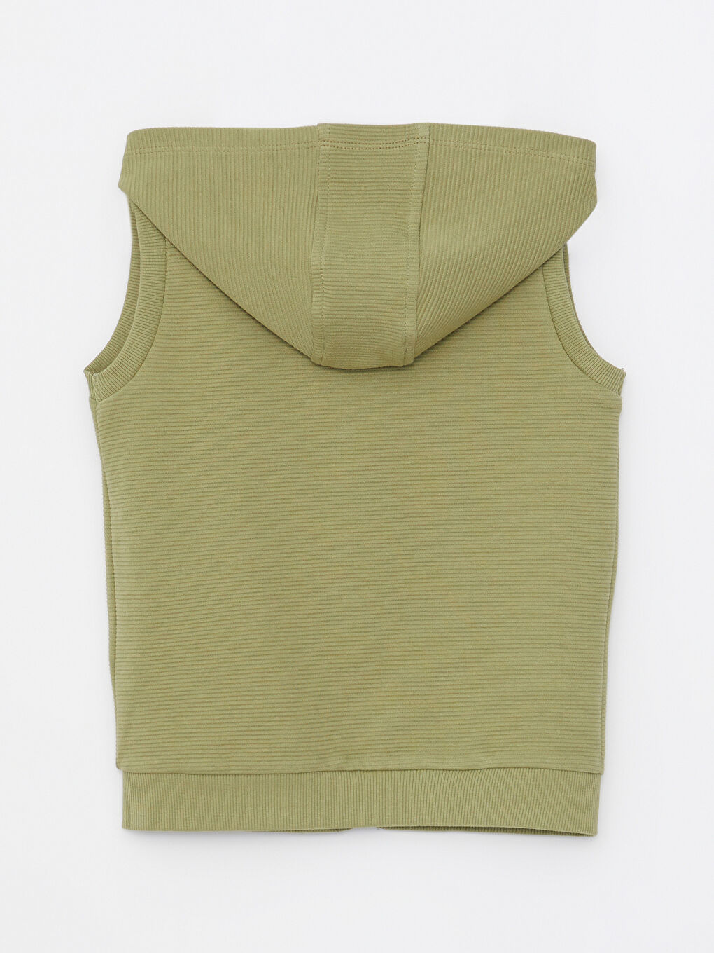 Yeşil Kapüşonlu Erkek Bebek Fermuarlı Yelek-1