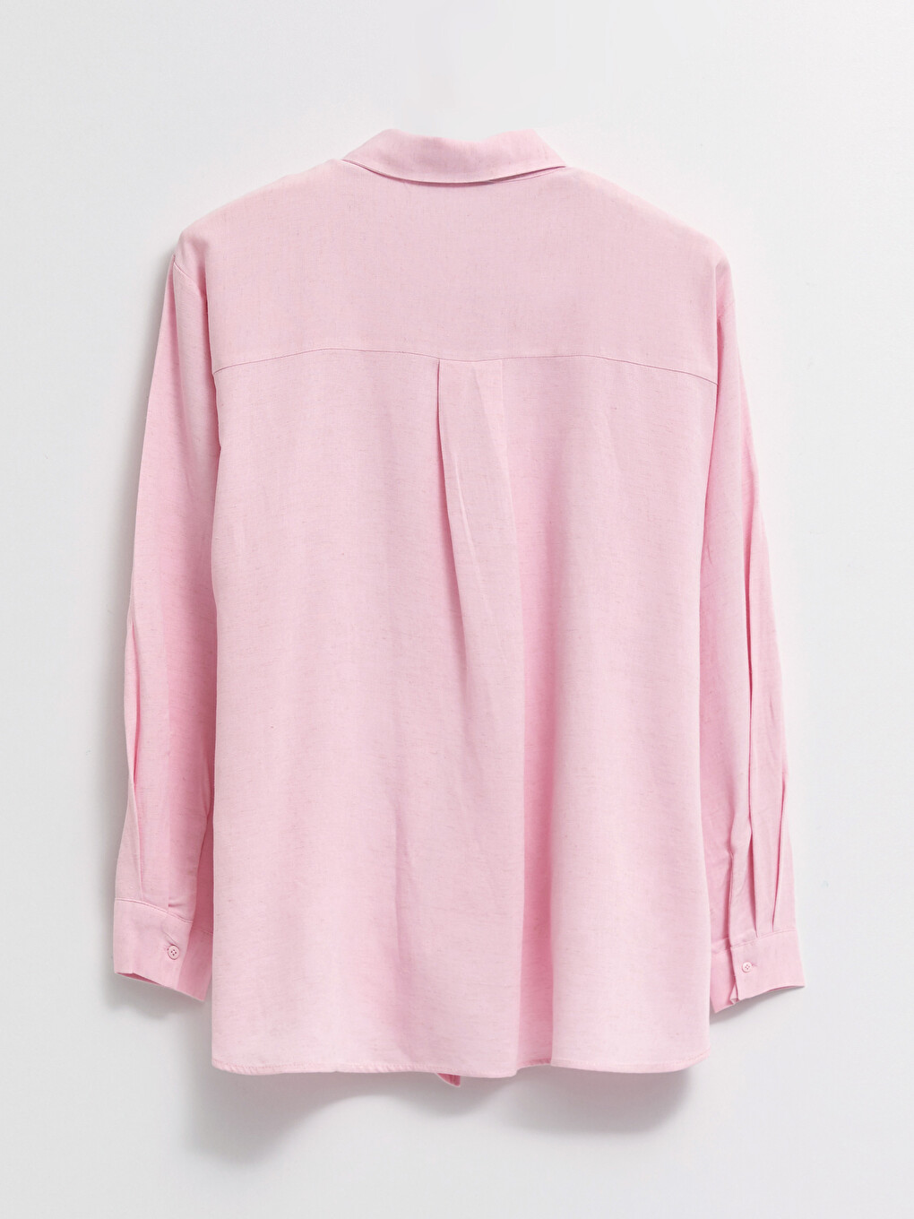 Plus Size Plain Long Sleeve Women's Shirt Tunic-11