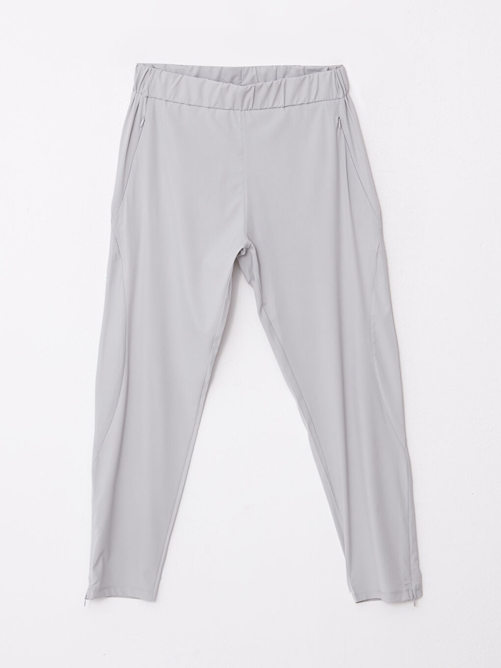 Gri Beli Lastikli Baskılı Kadın Outdoor Pantolon-5