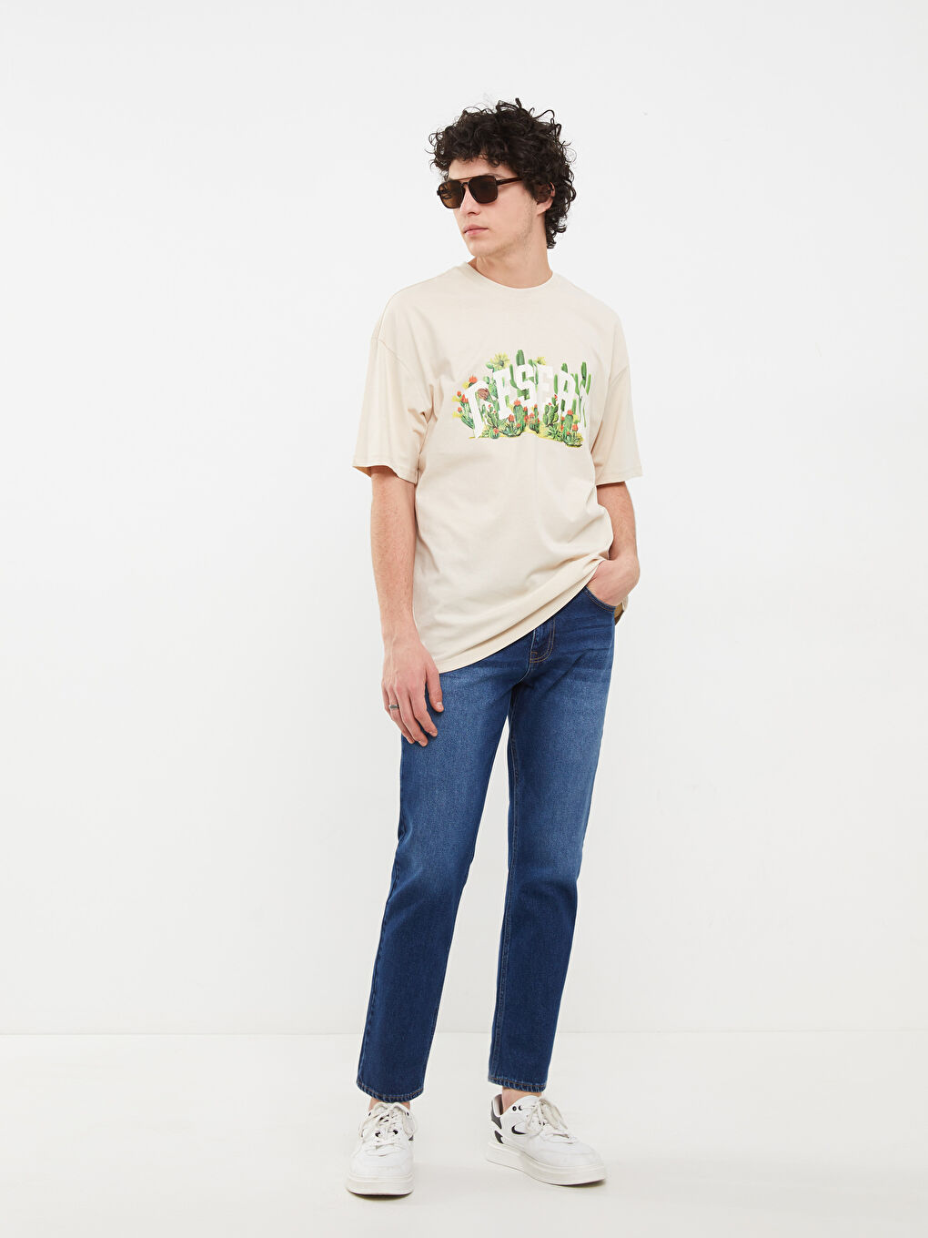 Crew Neck Short Sleeve Printed Combed Cotton Men's T-shirt-2