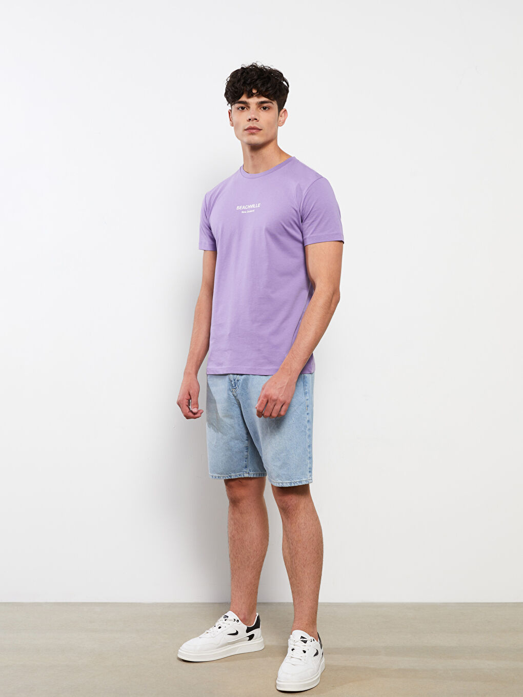 Футболка Мужская с Круглым Вырезом, Коротким Рукавом, С Принтом, Из Гребенного Хлопка