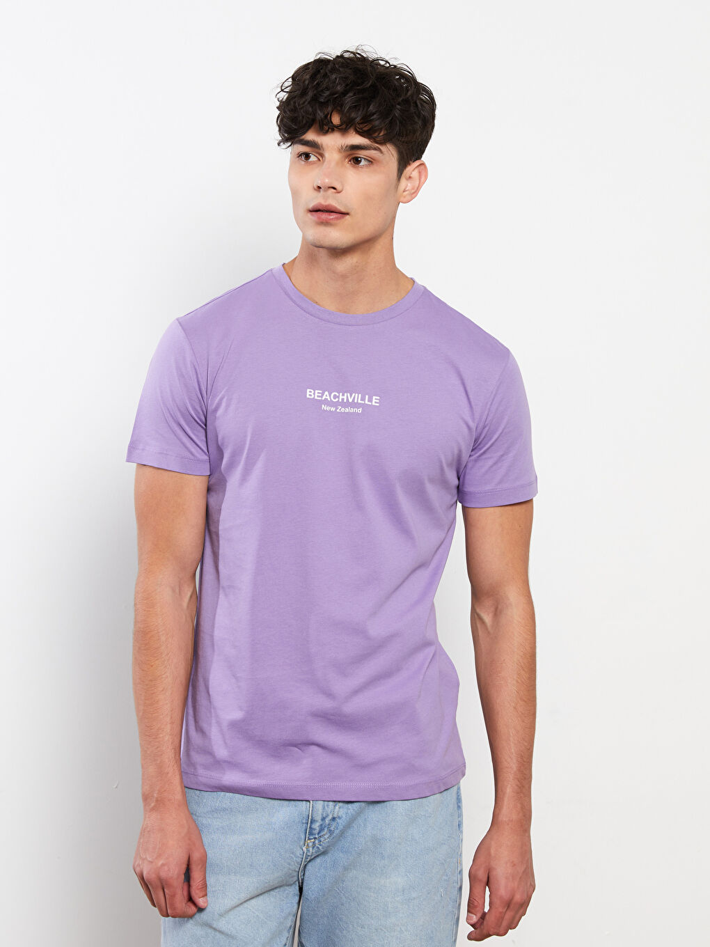 Футболка Мужская с Круглым Вырезом, Коротким Рукавом, С Принтом, Из Гребенного Хлопка-2