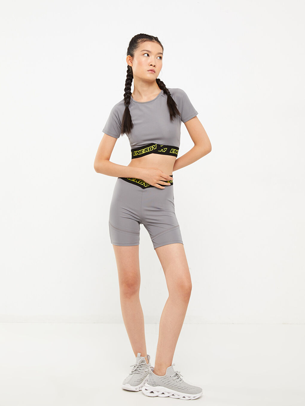 Crew Neck Printed Crop Women's Outdoor T-Shirt