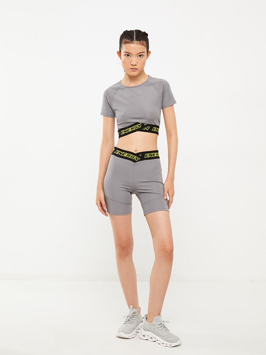 Women's Elastic Waist Printed Outdoor Shorts Tights-1