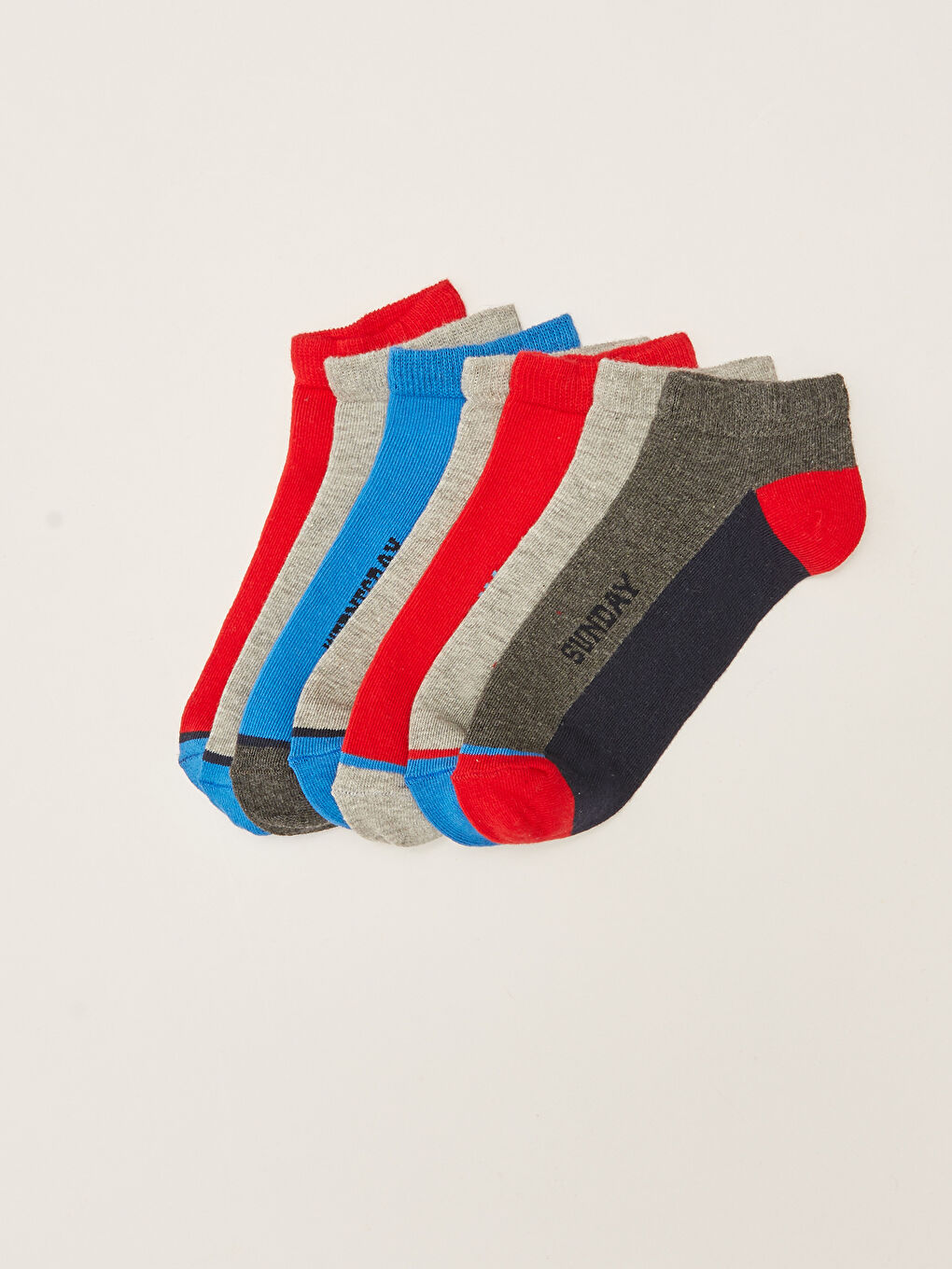 Chaussettes d'entraînement Bloc de couleurs pour Garçons Lot de 7 pièces