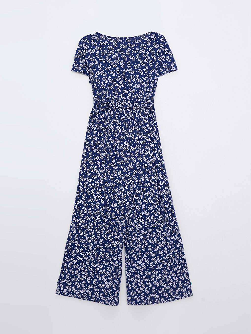 LCWAIKIKI Maternity Double Breasted Collar Patterned Short Sleeve Maternity Jumpsuit -S2K017Z8-LSJ