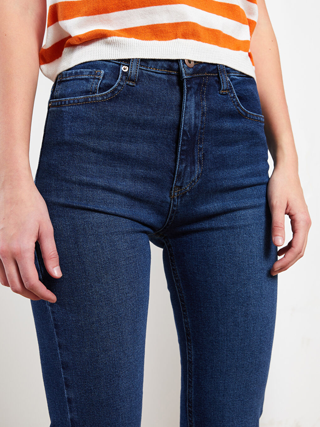 Mercury Skinny Fit Straight Pocket Detailed Women's Rodeo Jean Trousers-2