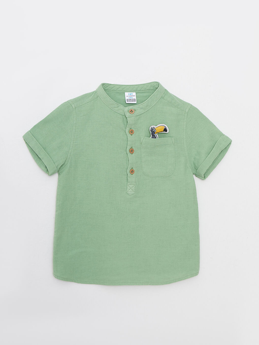 Grandad Collar Short Sleeve Baby Boys' Shirt