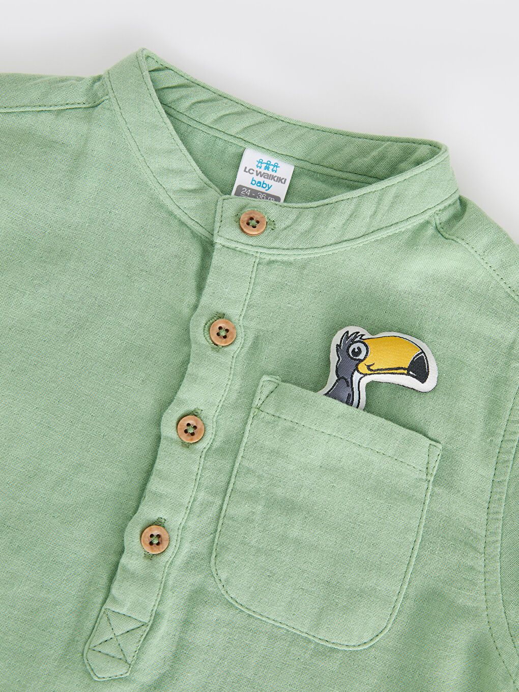 Grandad Collar Short Sleeve Baby Boys' Shirt-2