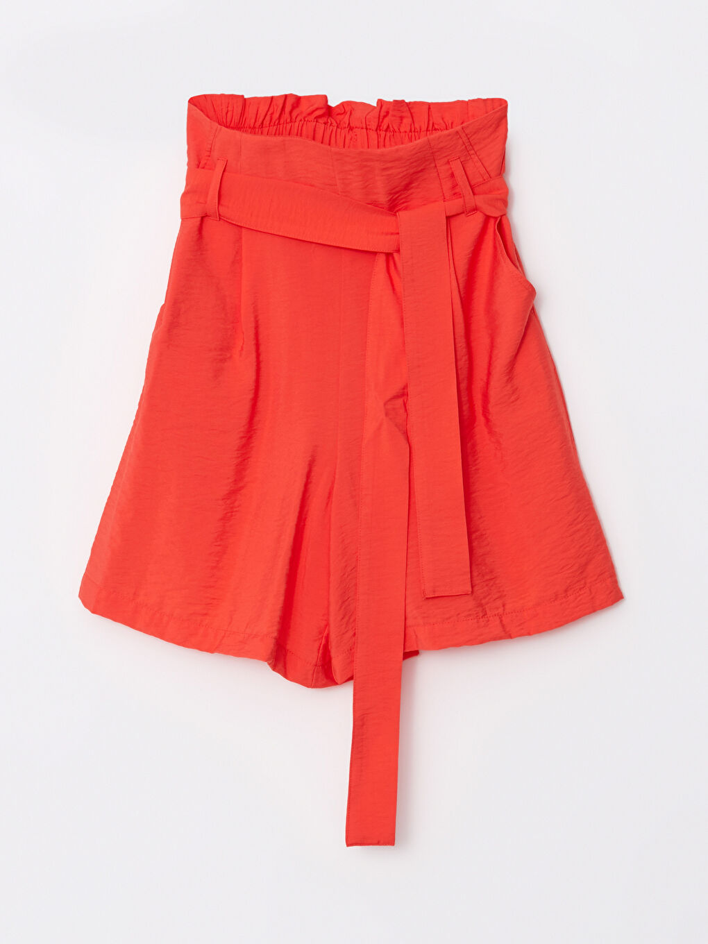 Women's Elastic Waist Comfortable Fit Plain Bermuda Shorts-7