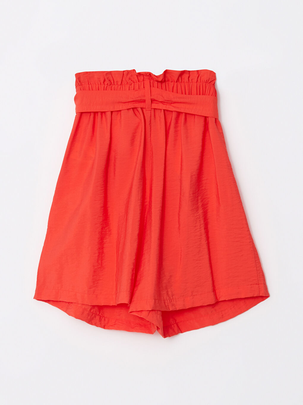 Women's Elastic Waist Comfortable Fit Plain Bermuda Shorts-4