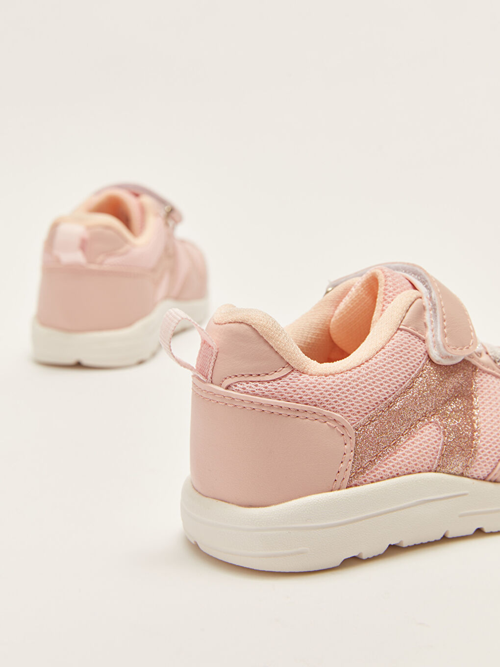 Pembe Kalın Taban Sim Detaylı Kız Bebek Spor Ayakkabı-4