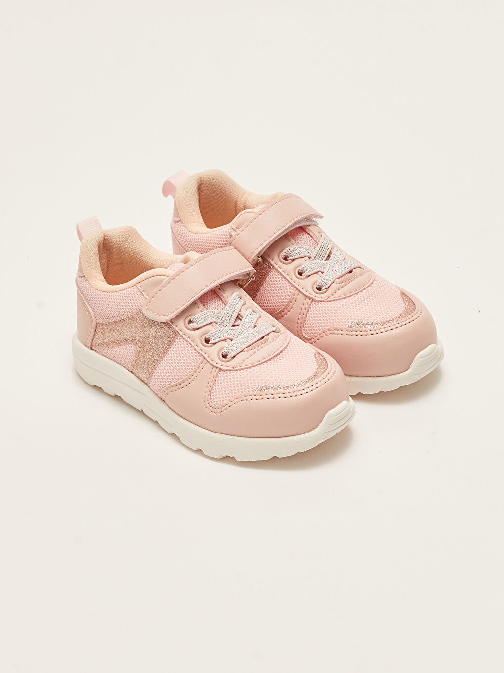 Pembe Kalın Taban Sim Detaylı Kız Bebek Spor Ayakkabı