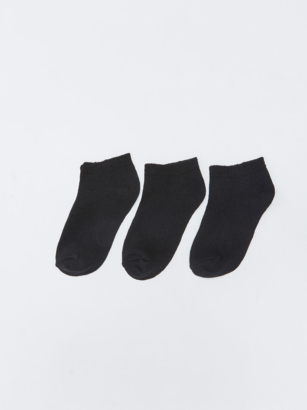 Siyah Basic Erkek Çocuk Patik Çorap 3'lü-1