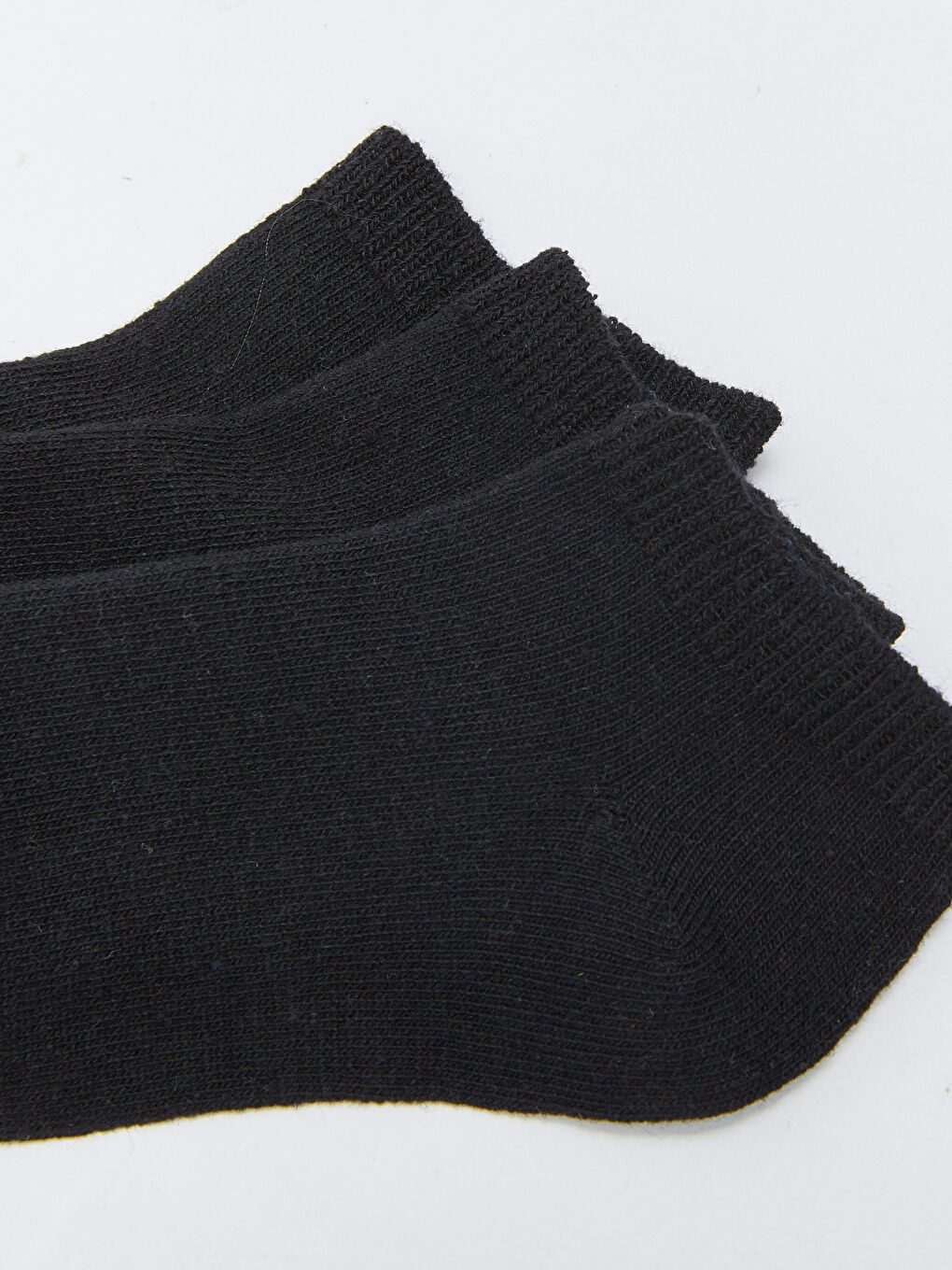 Siyah Basic Erkek Çocuk Patik Çorap 3'lü-2