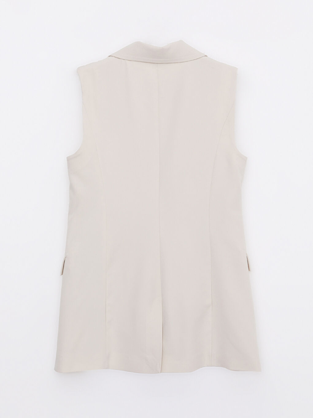 LC Waikiki Front Button Closure Straight Sleeveless Crepe Women's Blazer Jacket -S2K144Z8-S3R