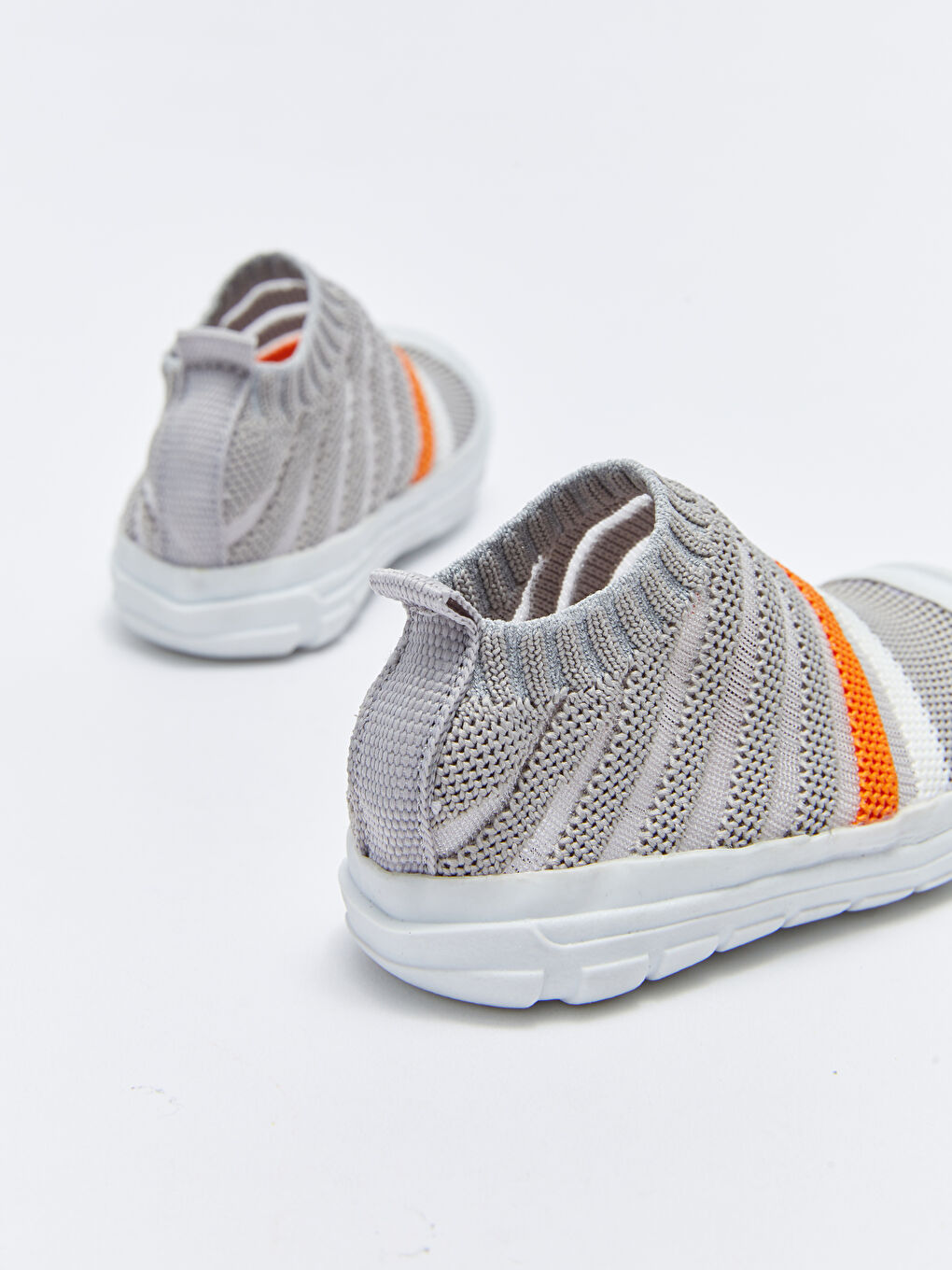 Gri Renk Bloklu Çorap Model Erkek Bebek İlk Adım Ayakkabısı-4